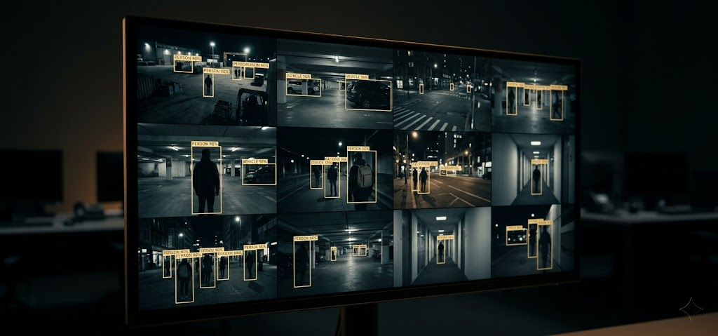 AI computer vision threat detection on camera feed